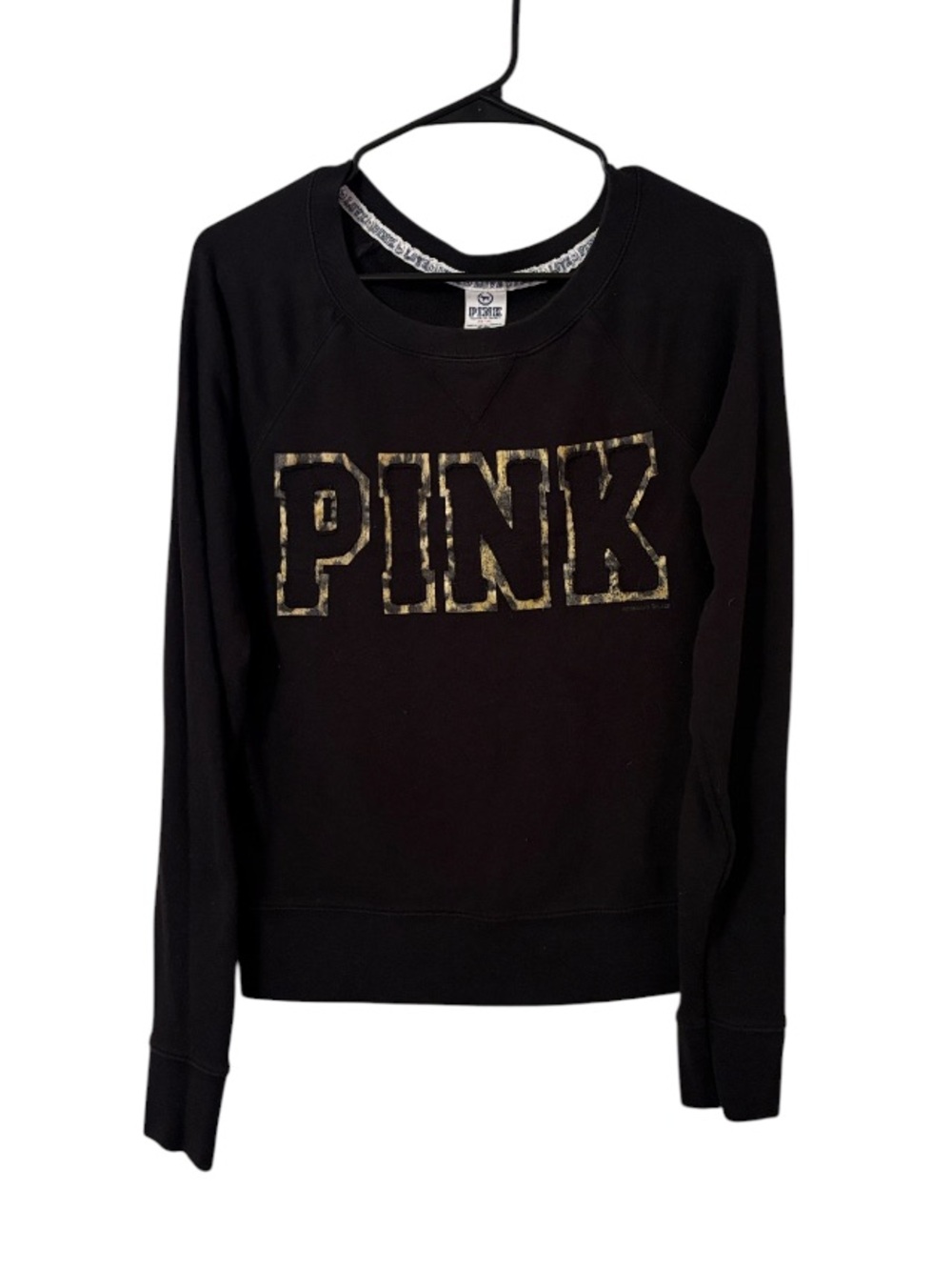 PINK Leopard Print Logo Athletic Sweatshirt